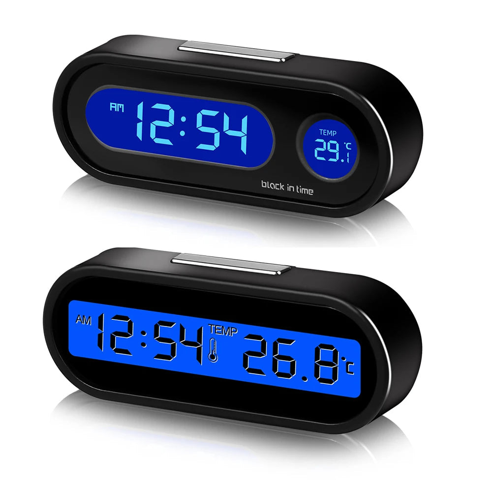 AutoTime Mini Electronic Car Clock with Luminous Display