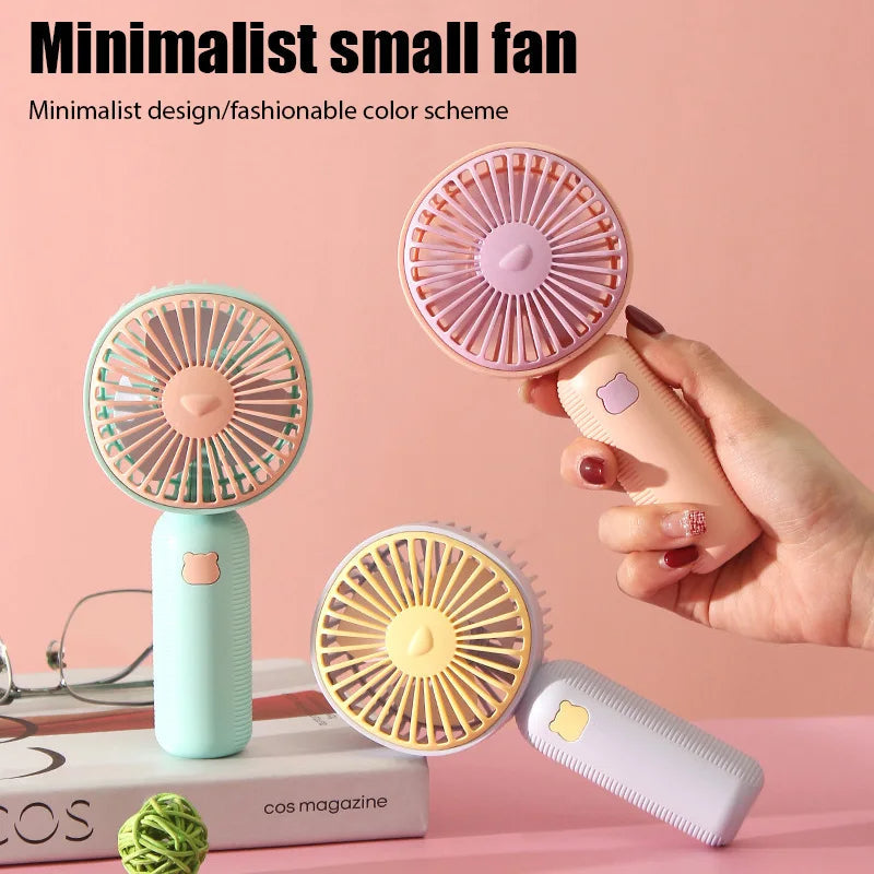 Mini Portable Fans Handheld USB Rechargeable Air Cooler Fan